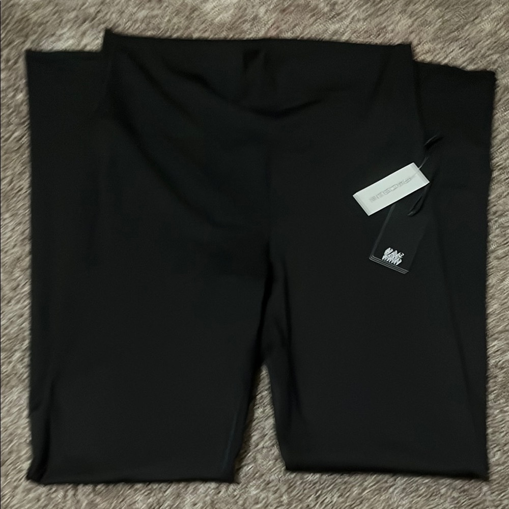 Black High-Waisted Flared Leggings
